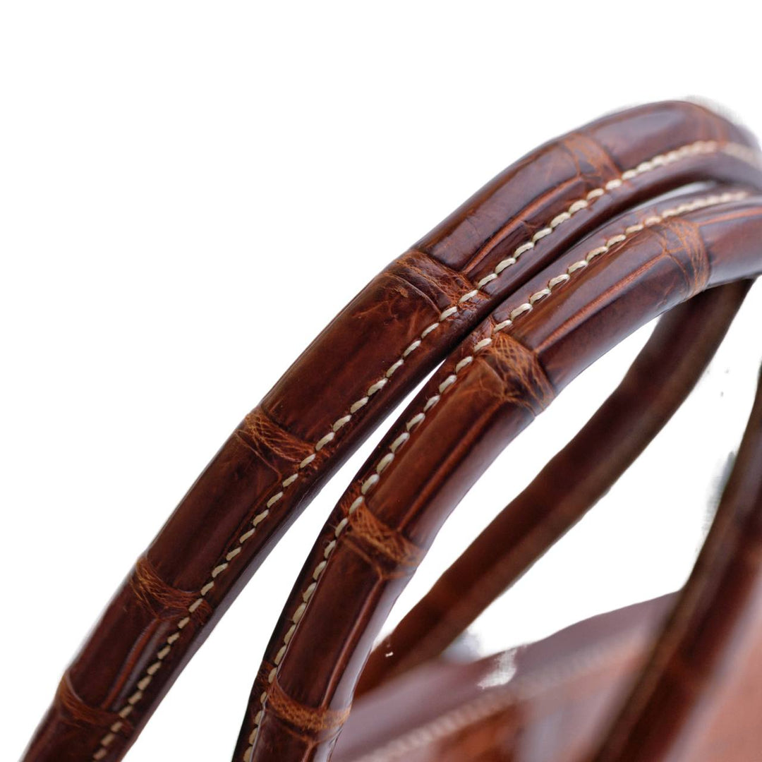 Second Hand Hermès Birkin 35 Shiny Porosus Crocodile Handbag