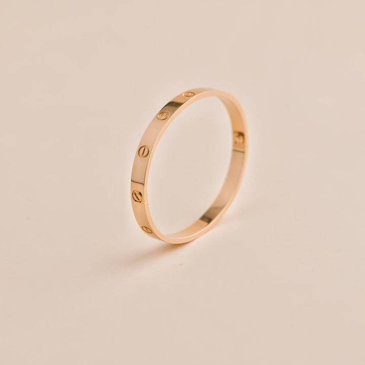 Second Hand Cartier Love 18K Rose Gold Bracelet Size 18