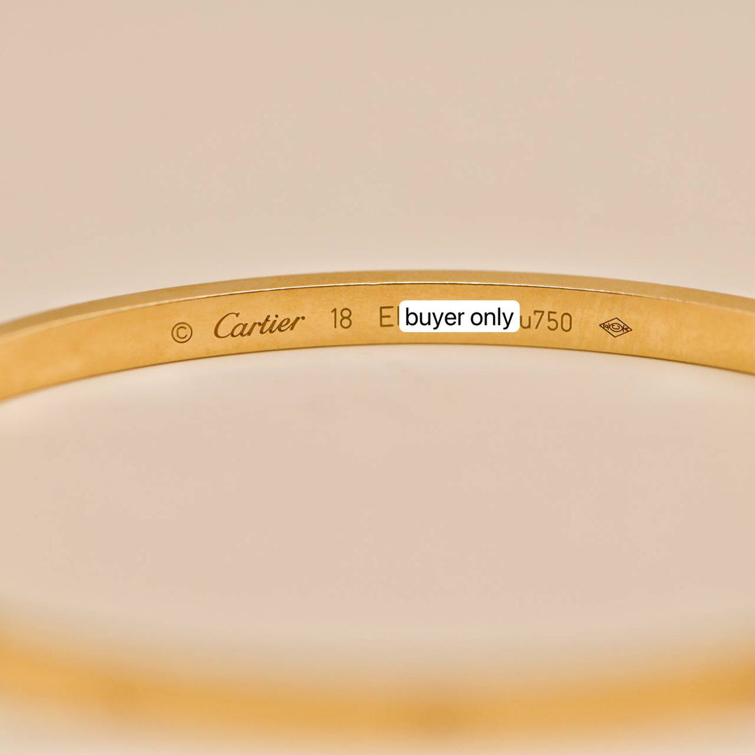 Second Hand Cartier Love 18K Yellow Gold Bracelet Small Model
