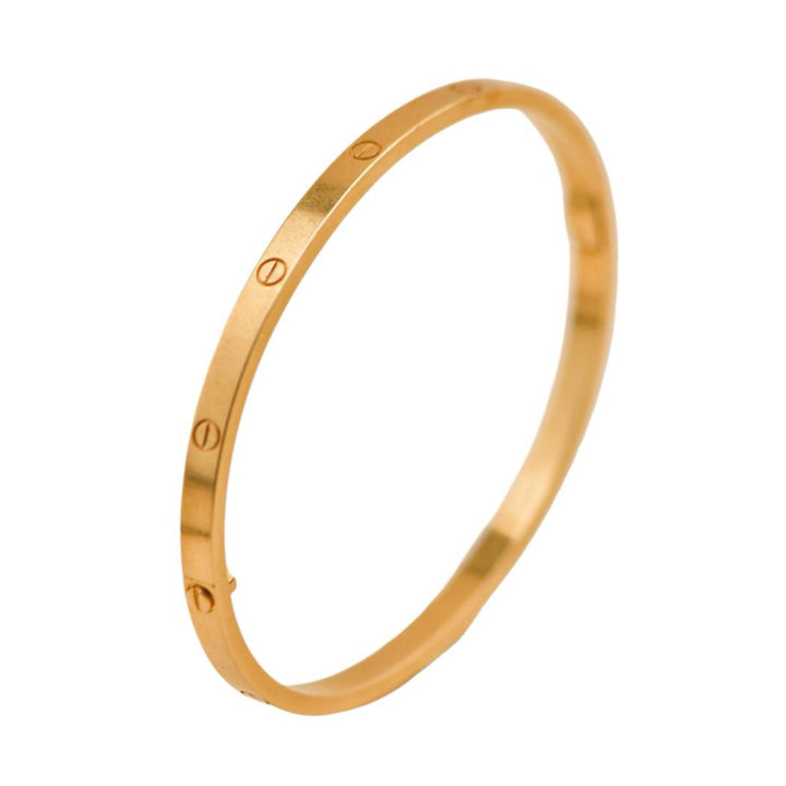 Preloved Cartier Love 18K Yellow Gold Bracelet Small Model Size 18