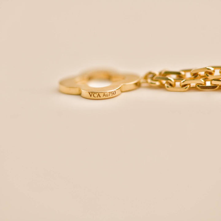 Second Hand Van Cleef Byzantine Alhambra 18K Yellow Gold Bracelet