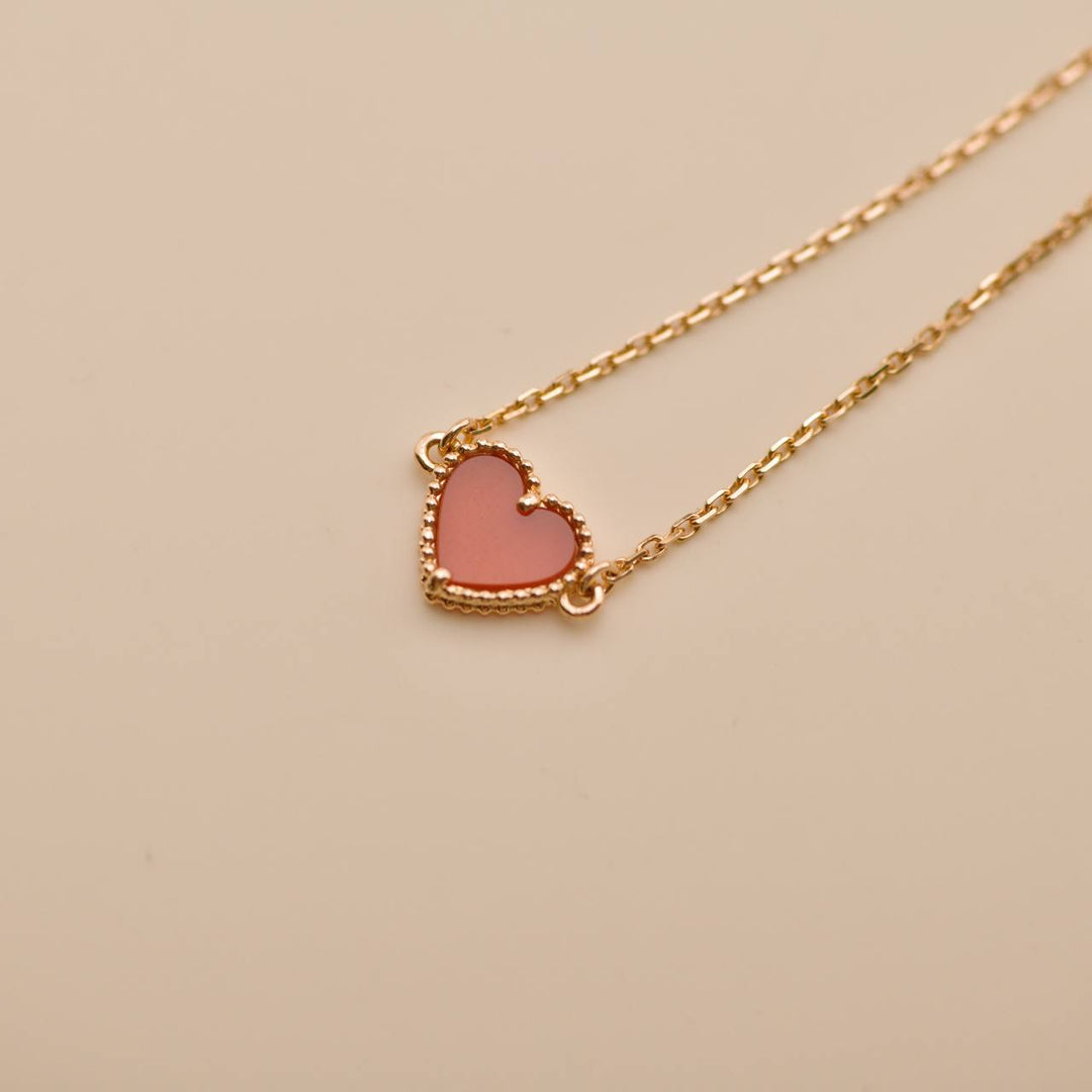 Preloved Van Cleef Sweet Alhambra Carnelian 18K Rose Gold Bracelet