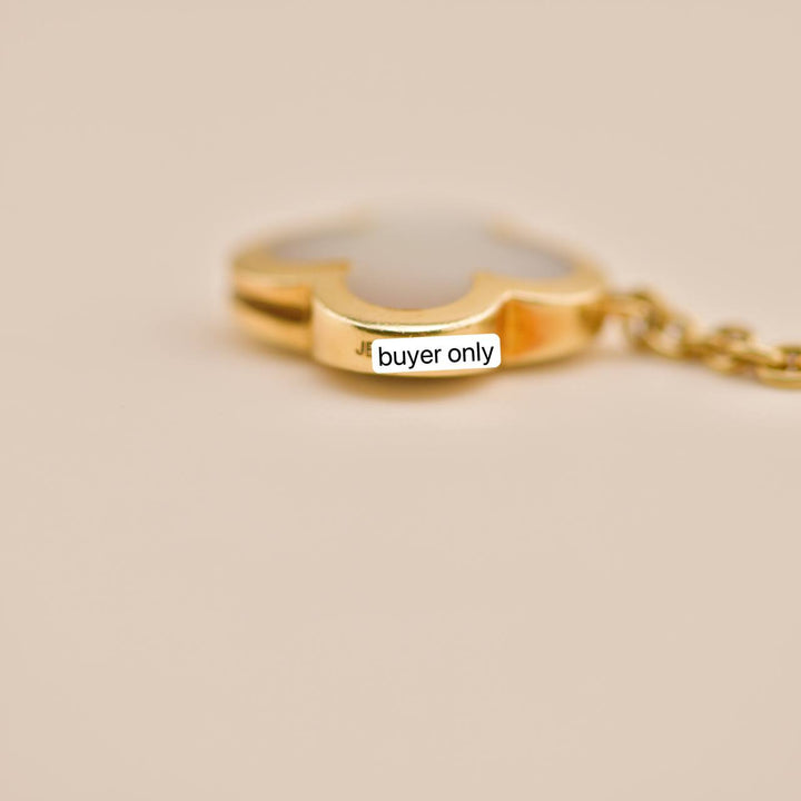 Preowned Van Cleef Pure Alhambra Mother of Pearl 18K Yellow Gold Bracelet