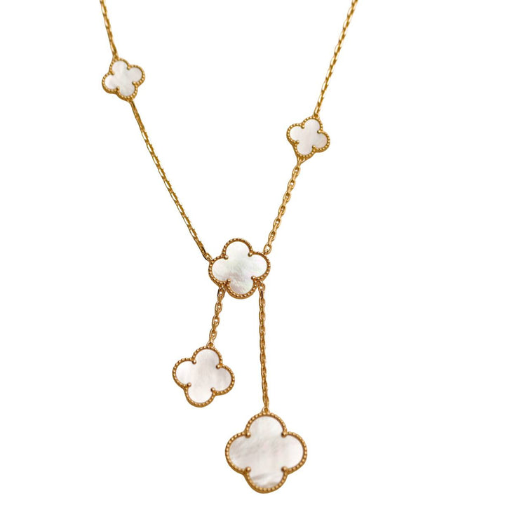 Preloved Van Cleef & Arpels Magic Alhambra 6 Motifs Mother of Pearl 18K Yellow Gold Necklace
