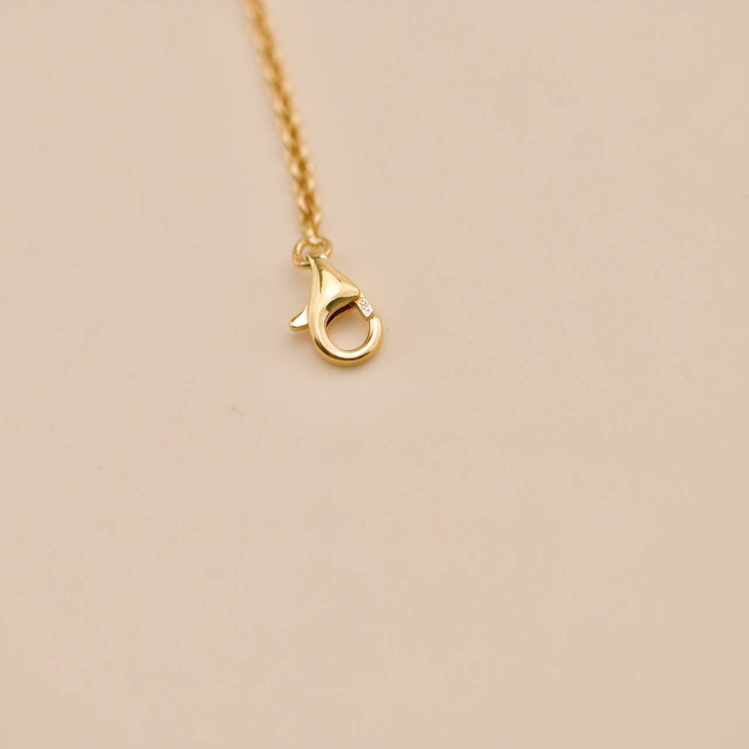 Preowned Van Cleef Pure Alhambra Mother of Pearl 18K Yellow Gold Pendant Necklace