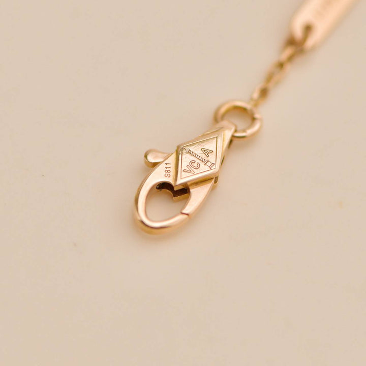 Second Hand Van Cleef Sweet Alhambra Carnelian 18K Rose Gold Bracelet