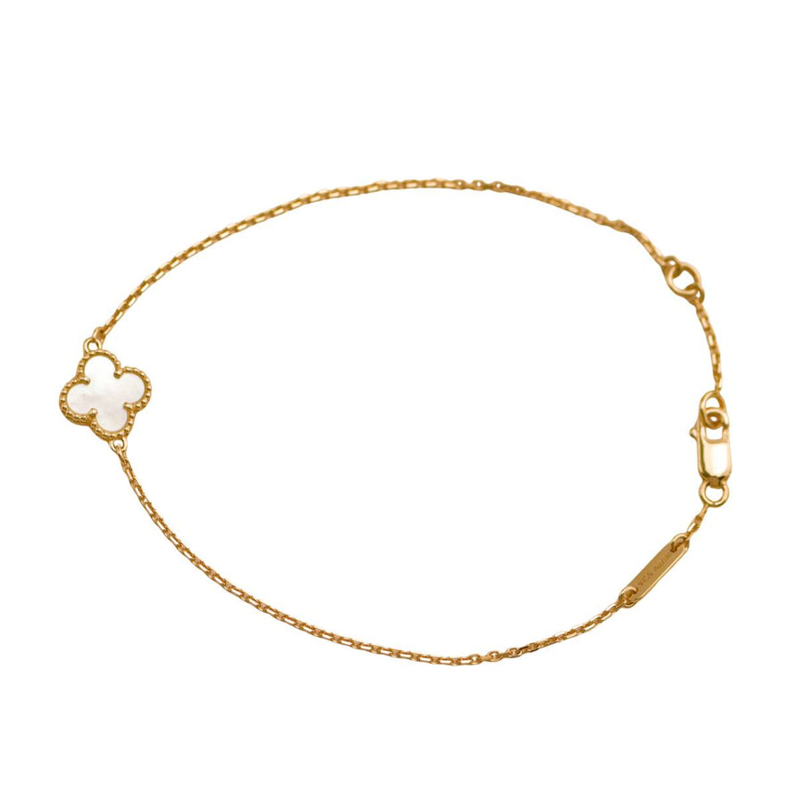 Preloved Van Cleef & Arpels Sweet Alhambra Mother of Pearl Yellow Gold Bracelet