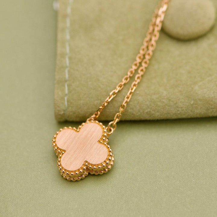 Preloved Van Cleef Bullseye Diamond 18K Rose Gold 2017 Holiday Pendant Necklace