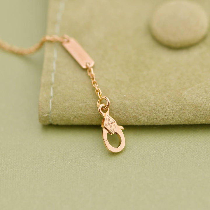 Preowned Van Cleef Bullseye Diamond 18K Rose Gold 2017 Holiday Pendant Necklace