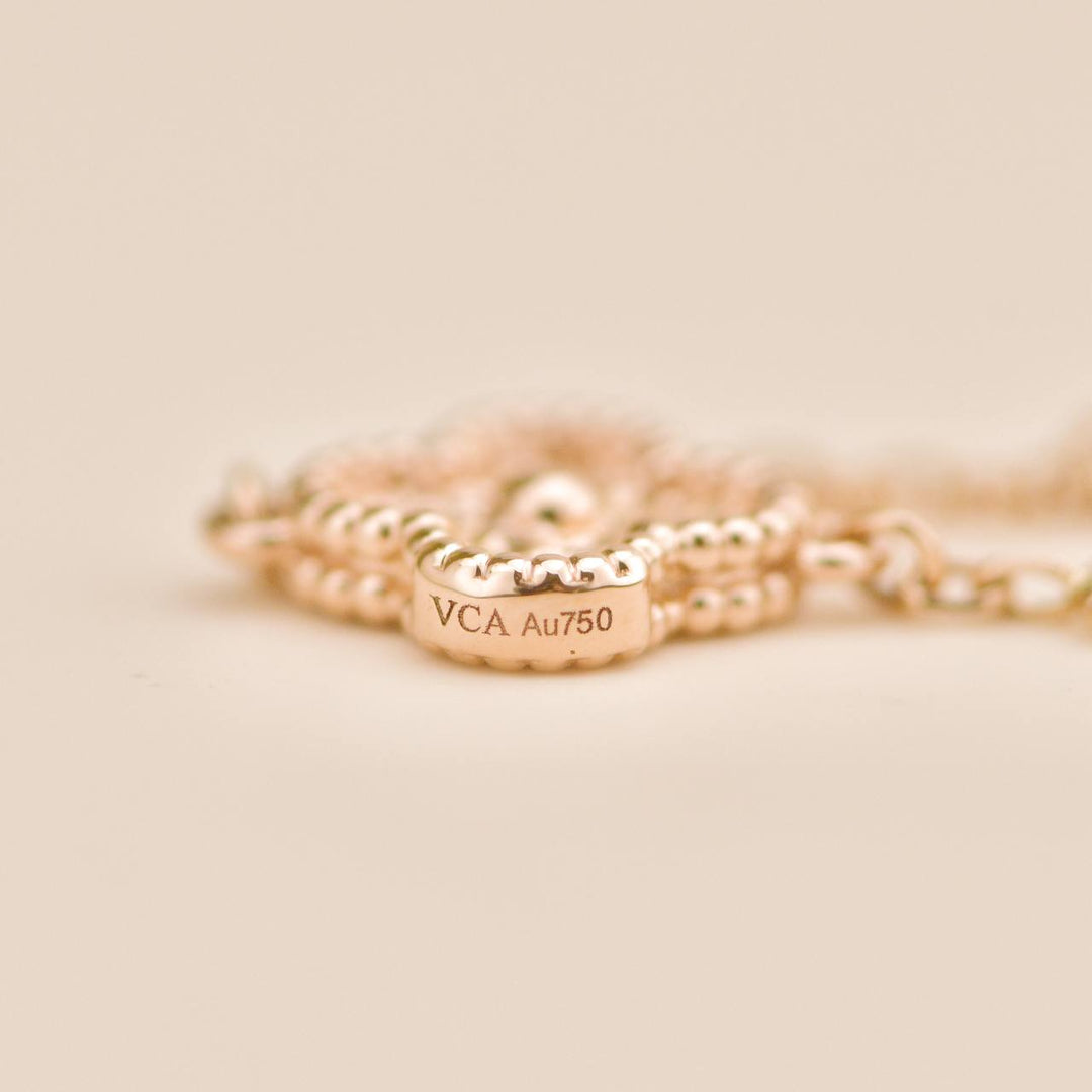 Preowned Van Cleef & Arpels Sweet Alhambra 6 Motif 18K Gold Bracelet