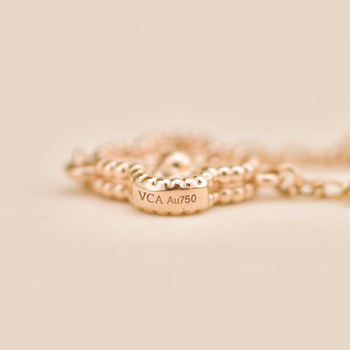 Preowned Van Cleef & Arpels Sweet Alhambra 6 Motif 18K Gold Bracelet