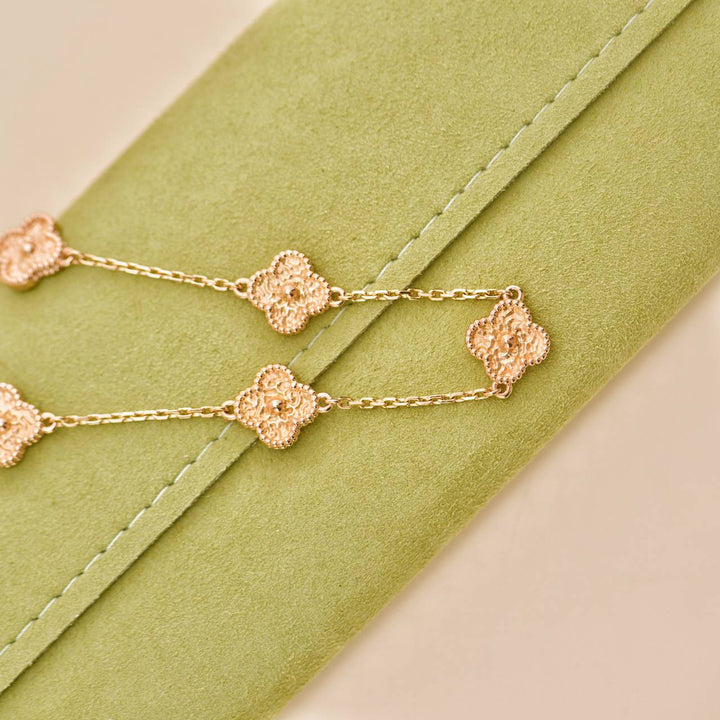 Second Hand Van Cleef & Arpels Sweet Alhambra 6 Motif 18K Rose Gold Bracelet