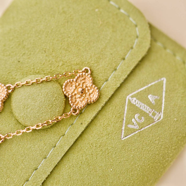 Preloved Van Cleef & Arpels Sweet Alhambra 6 Motif 18K Gold Bracelet