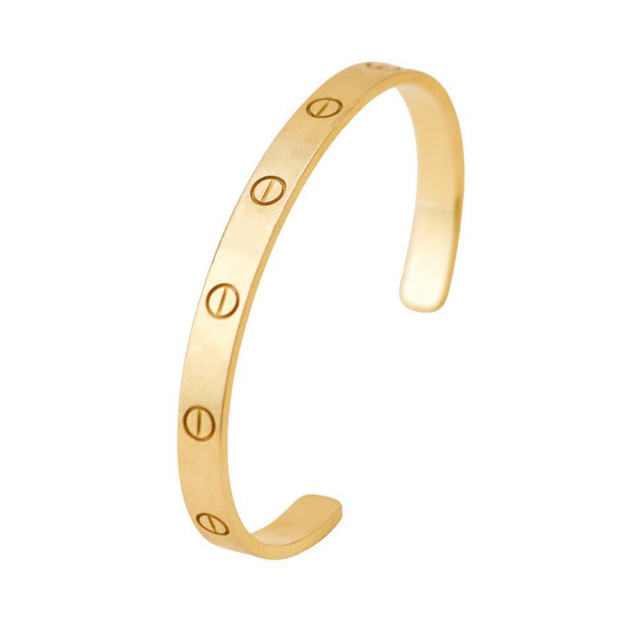 Preloved Cartier Love Cuff 18K Yellow Gold Bracelet Size 17