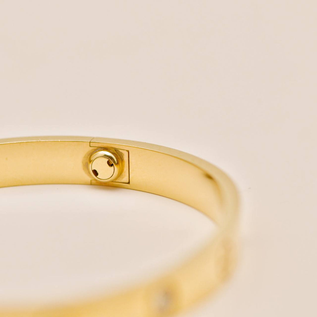 Used Cartier Love 4 Diamond 18K Yellow Gold Bracelet