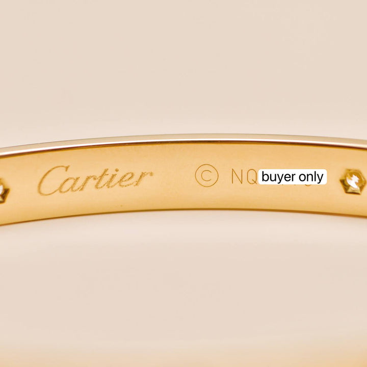 Preloved Cartier Love 4 Diamond 18K Gold Bracelet