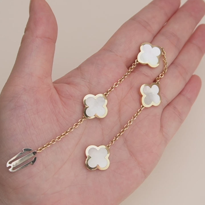 Preloved Van Cleef & Arpels Pure Alhambra Mother of Pearl 18K Yellow Gold Bracelet