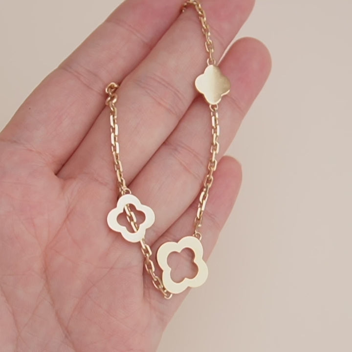 Preloved Van Cleef & Arpels Byzantine Alhambra 18K Gold Bracelet