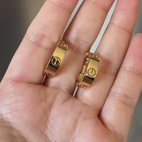 Cartier Love 18K Yellow Gold Hoop Earrings