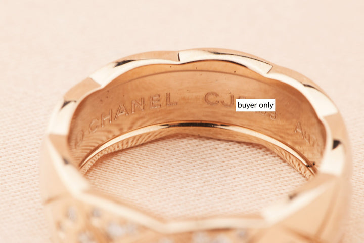 CHANEL Small Rose Gold Diamond Coco Crush Ring