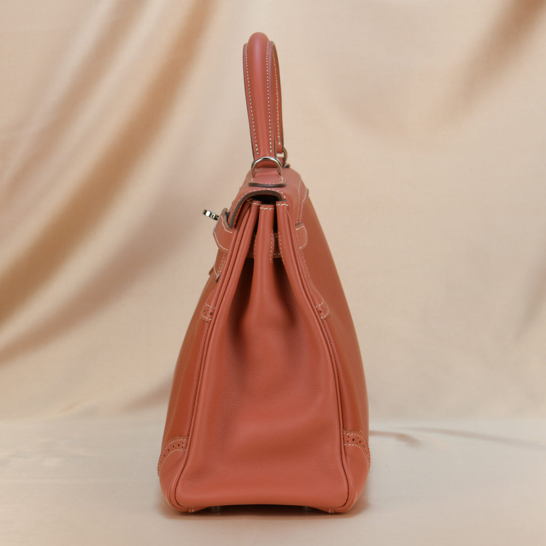 Preloved Hermès Kelly 32 Ghillies Leather Handbag
