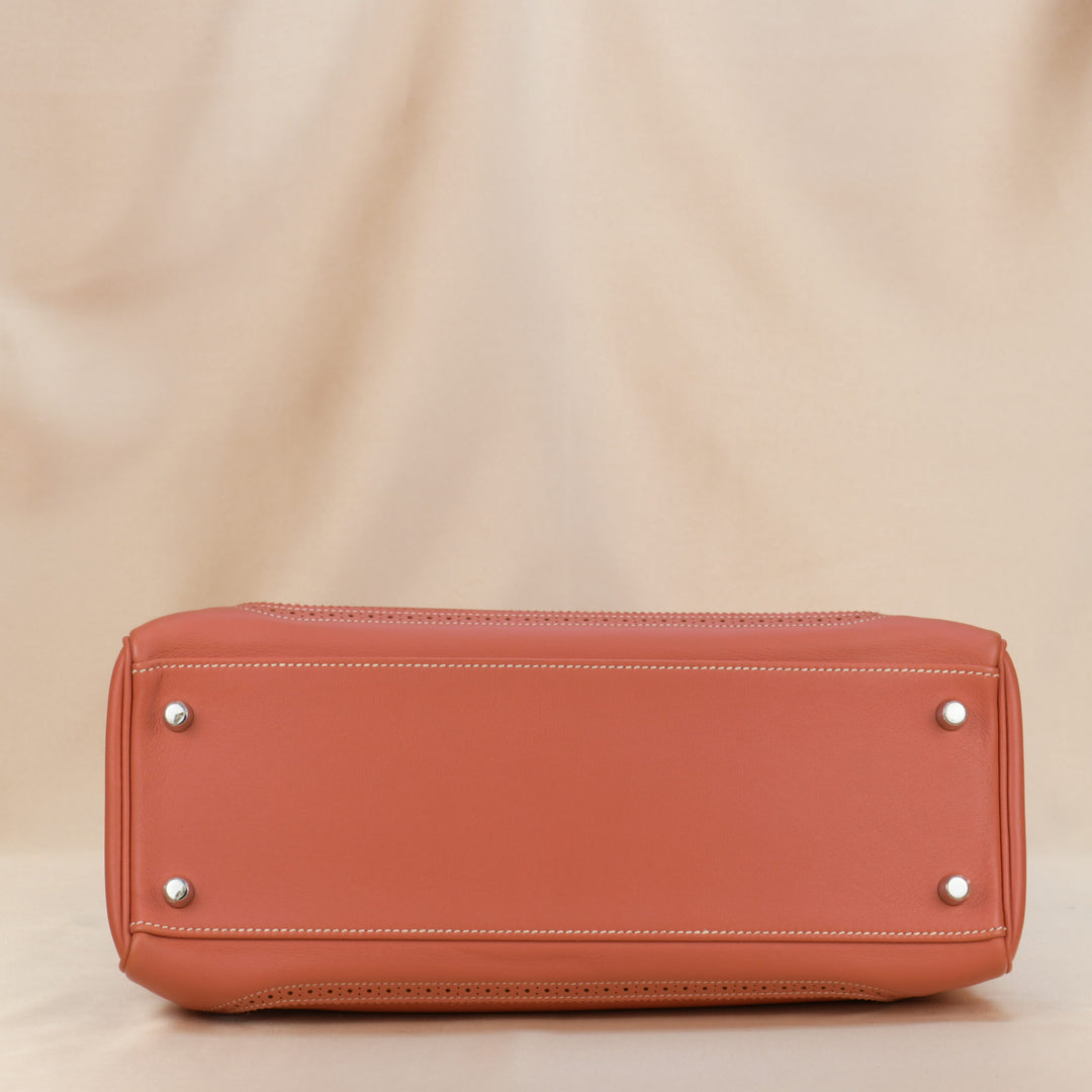 Second Hand Hermès Kelly 32 Ghillies Leather Handbag