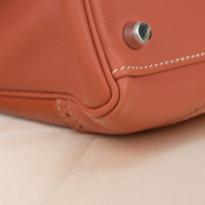Second Hand Hermès Kelly 32 Ghillies Retourne Swift Leather with Palladium Hardware