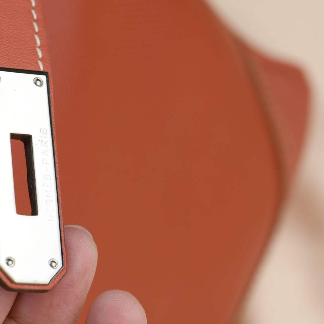 Hermès Kelly 32 Ghillies Retourne Swift Leather with Palladium Hardware