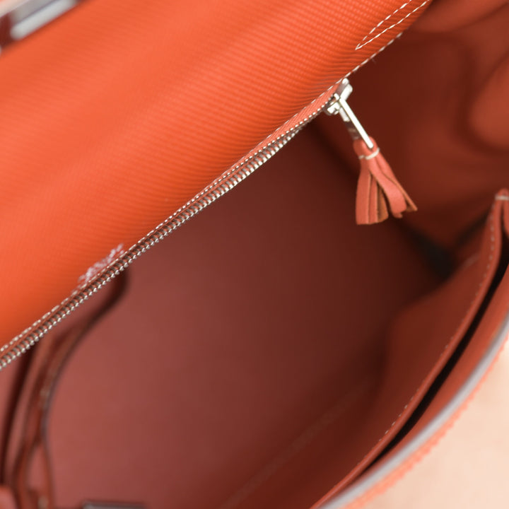 Hermès Kelly 32 Ghillies Retourne Swift Leather with Palladium Hardware