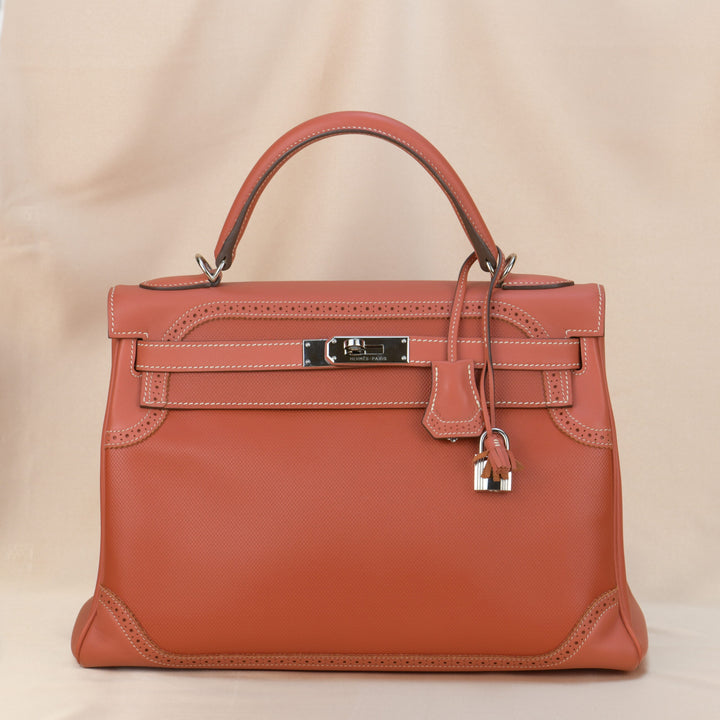 Preloved Hermès Kelly 32 Ghillies Retourne Swift Leather Handbag