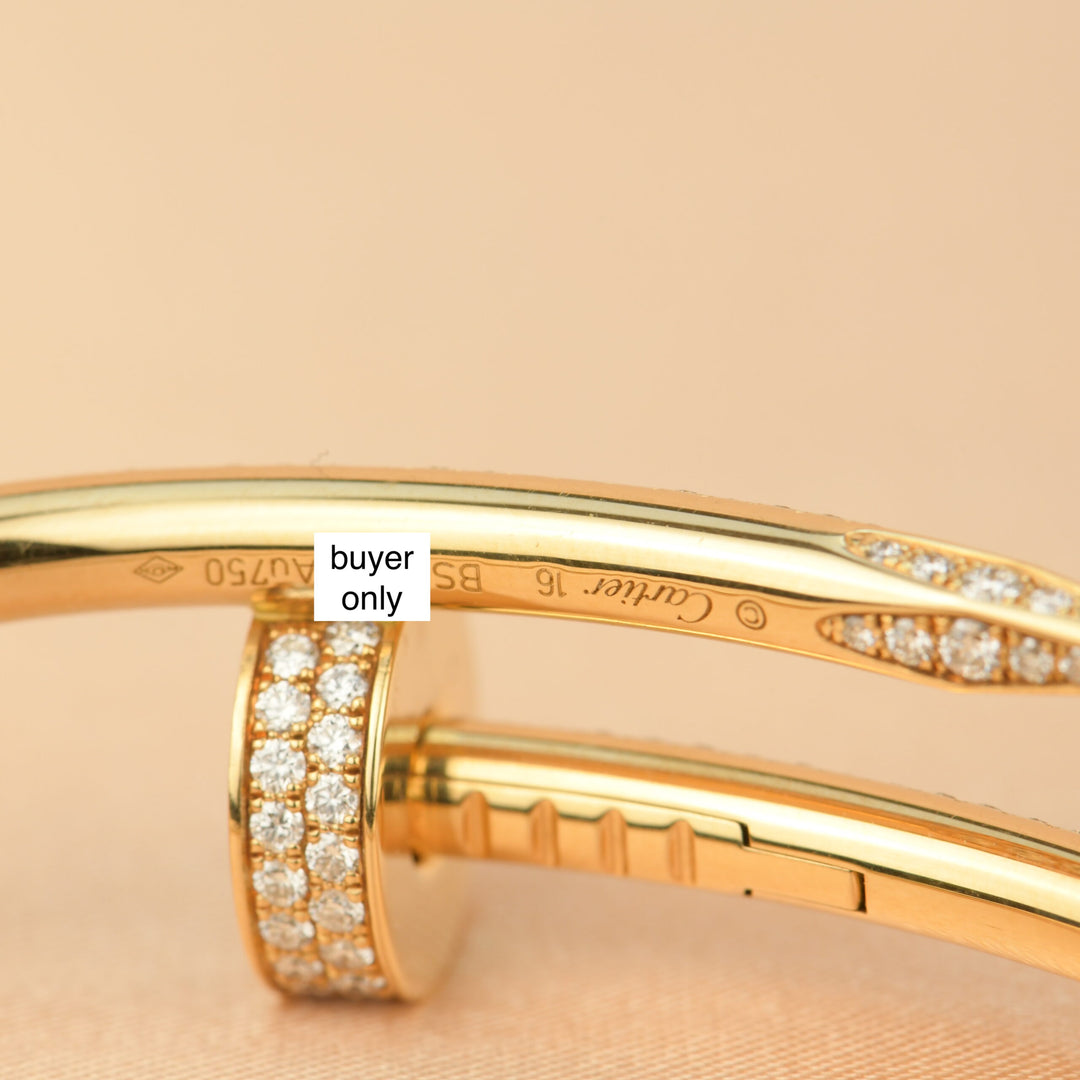 Preowned Cartier Juste Un Clou Pave Diamond Bracelet
