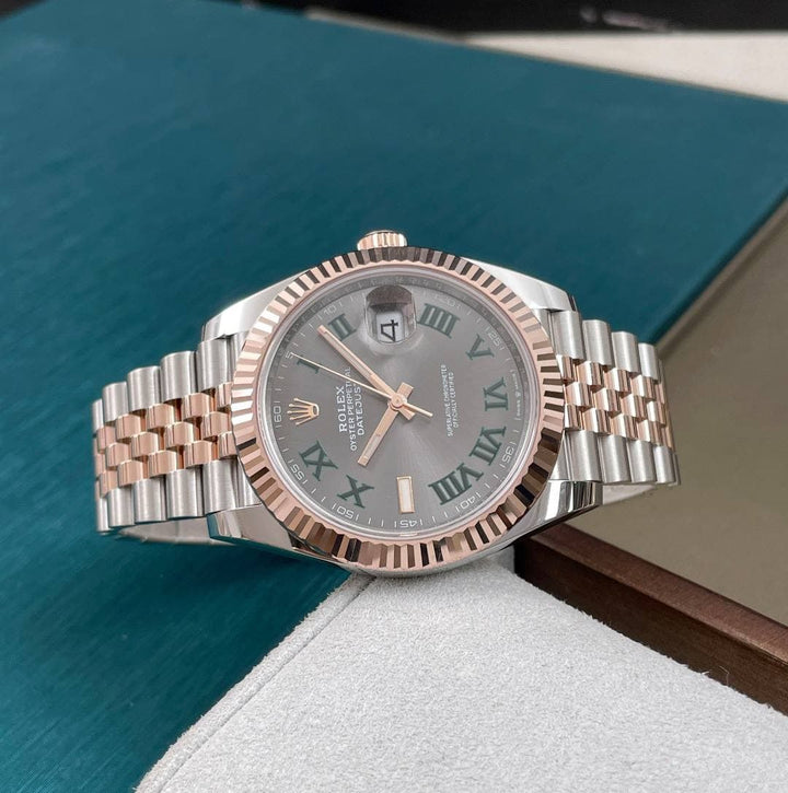 Rolex Datejust 41 Oyster Steel Rose Gold Men's Watch 126331-0016