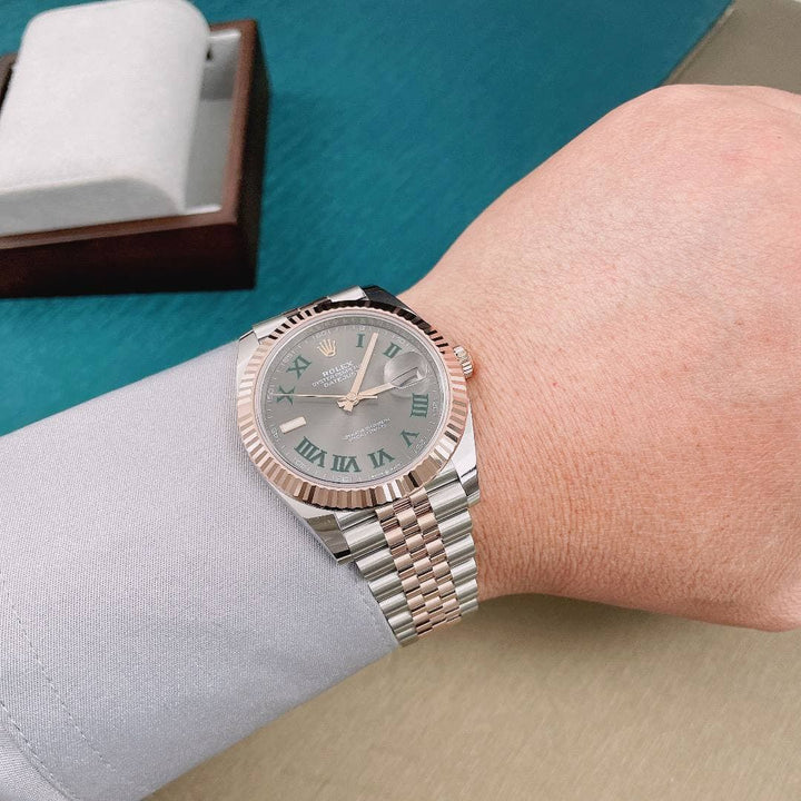 Rolex Datejust 41 Oyster Steel Rose Gold Men's Watch 126331-0016
