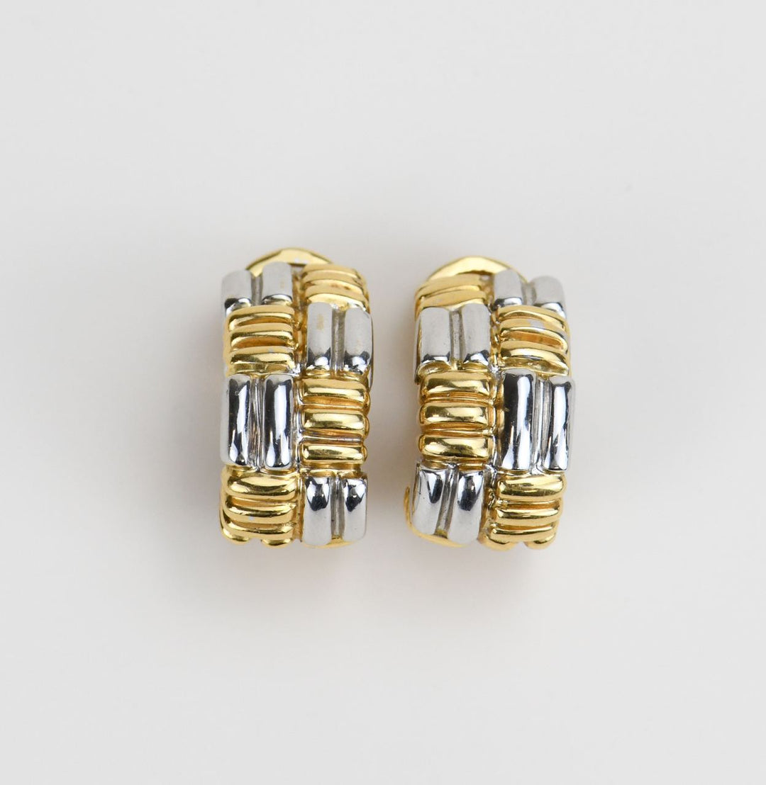 Preloved Boucheron Yellow White Gold Clip-on Earrings