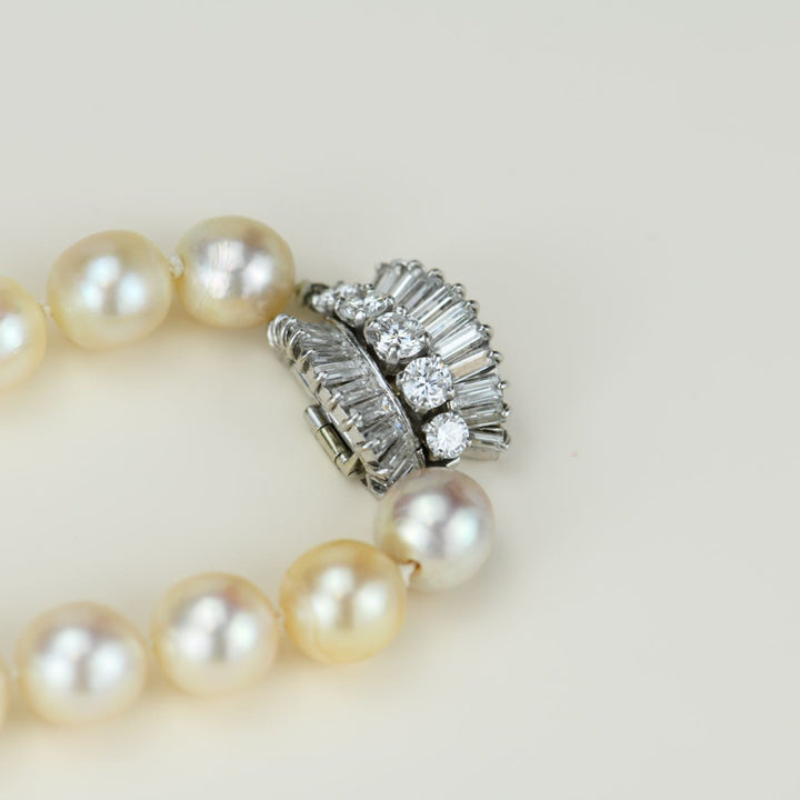 Preloved Boucheron Pearl Diamond Platinum Necklace