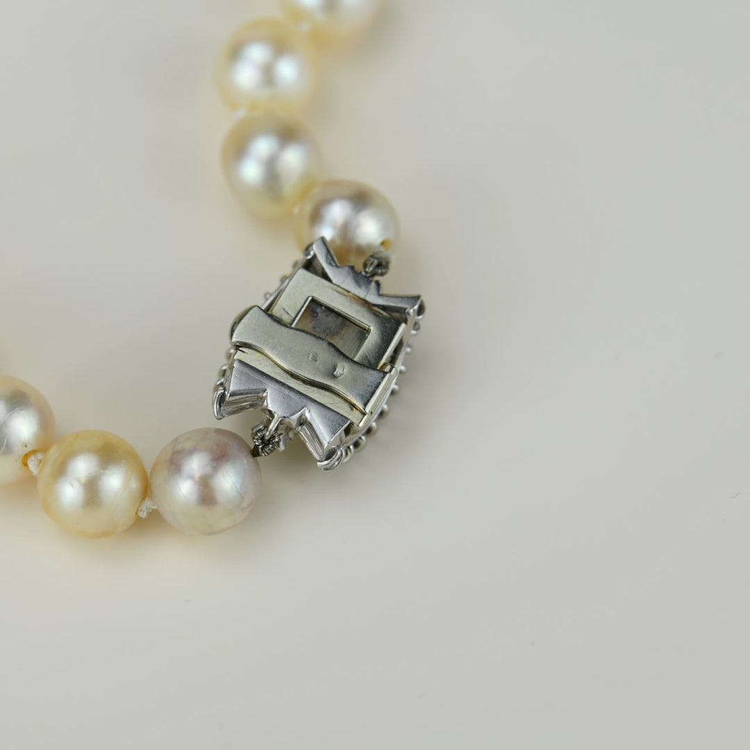 Second Hand Boucheron Pearl Diamond Platinum Necklace