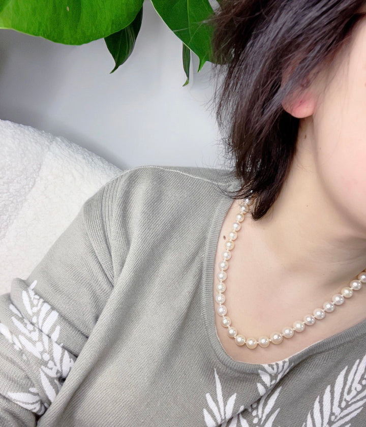 Second Hand Boucheron Pearl Diamond Platinum Necklace