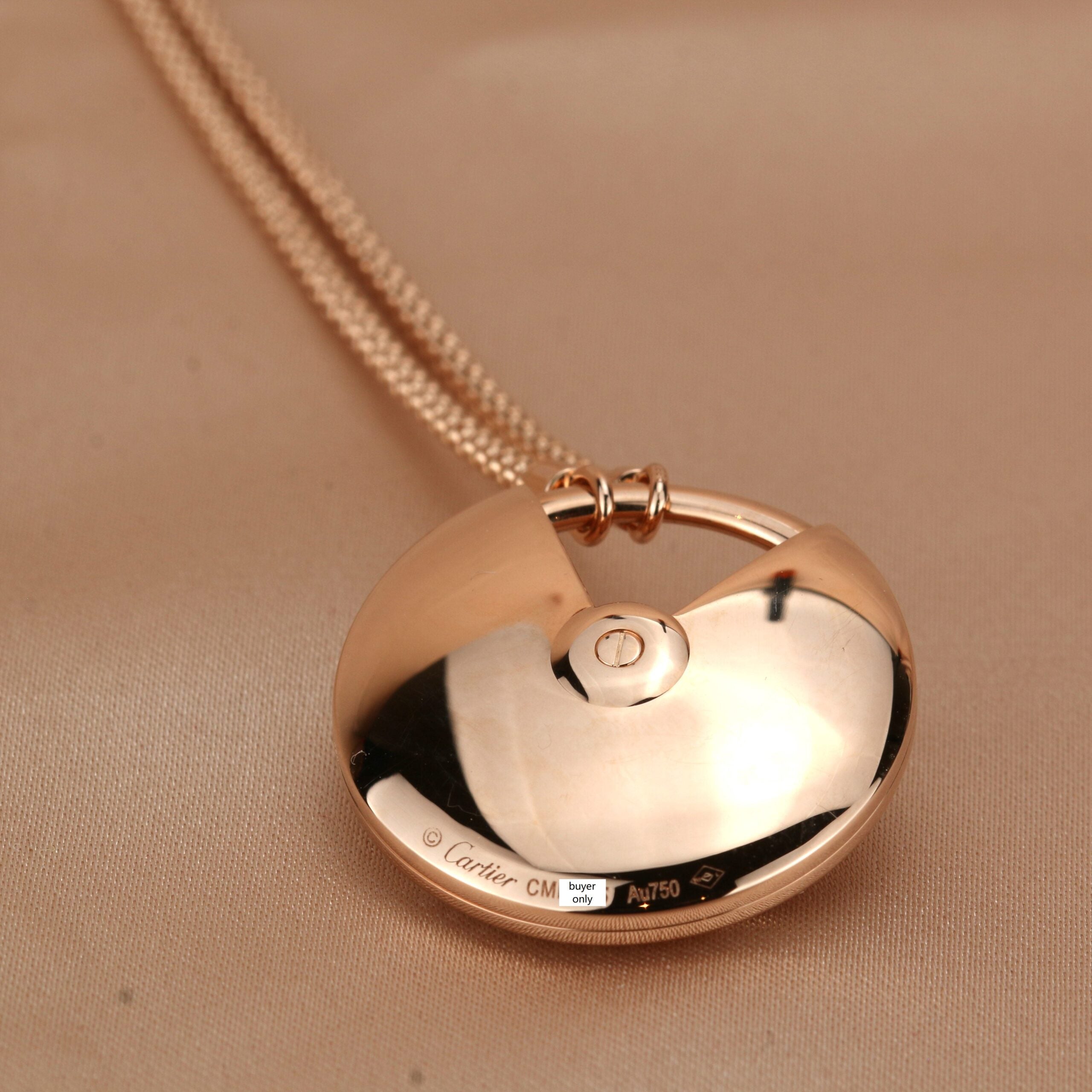 Cartier Amulette de Cartier 18K Rose Gold Diamond Necklace