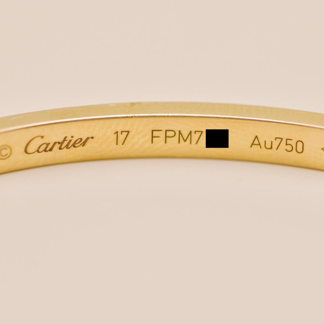Cartier Love Bracelet Small Model 18K Yellow Gold Size 17