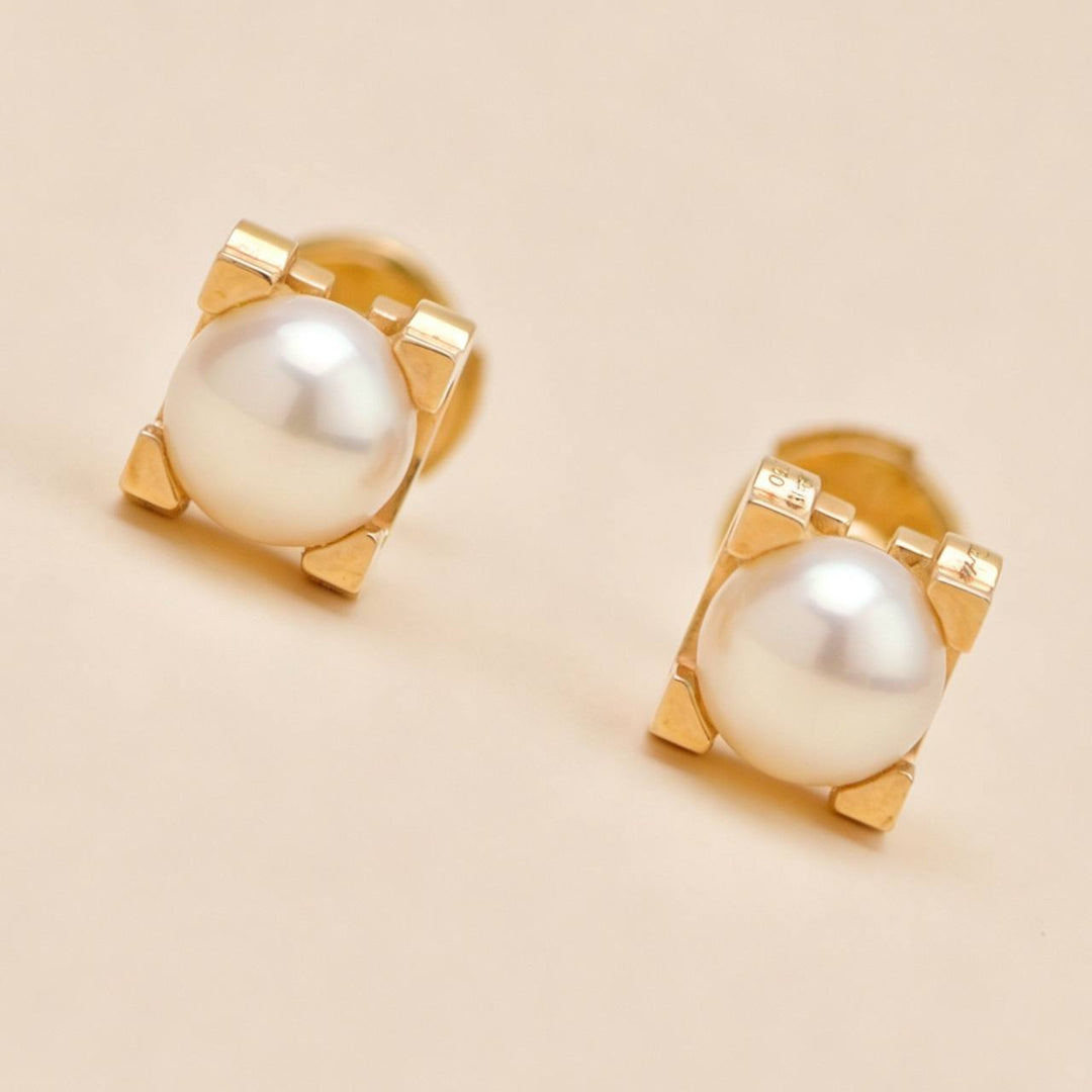 Cartier C de Cartier Akoya Pearl Earrings 18K Rose Gold