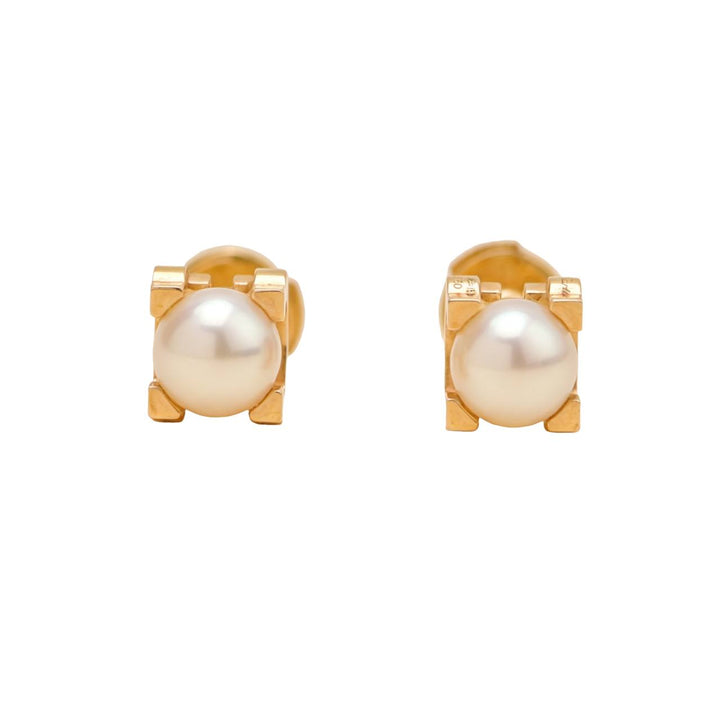 Cartier C de Cartier Akoya Pearl Earrings 18K Rose Gold