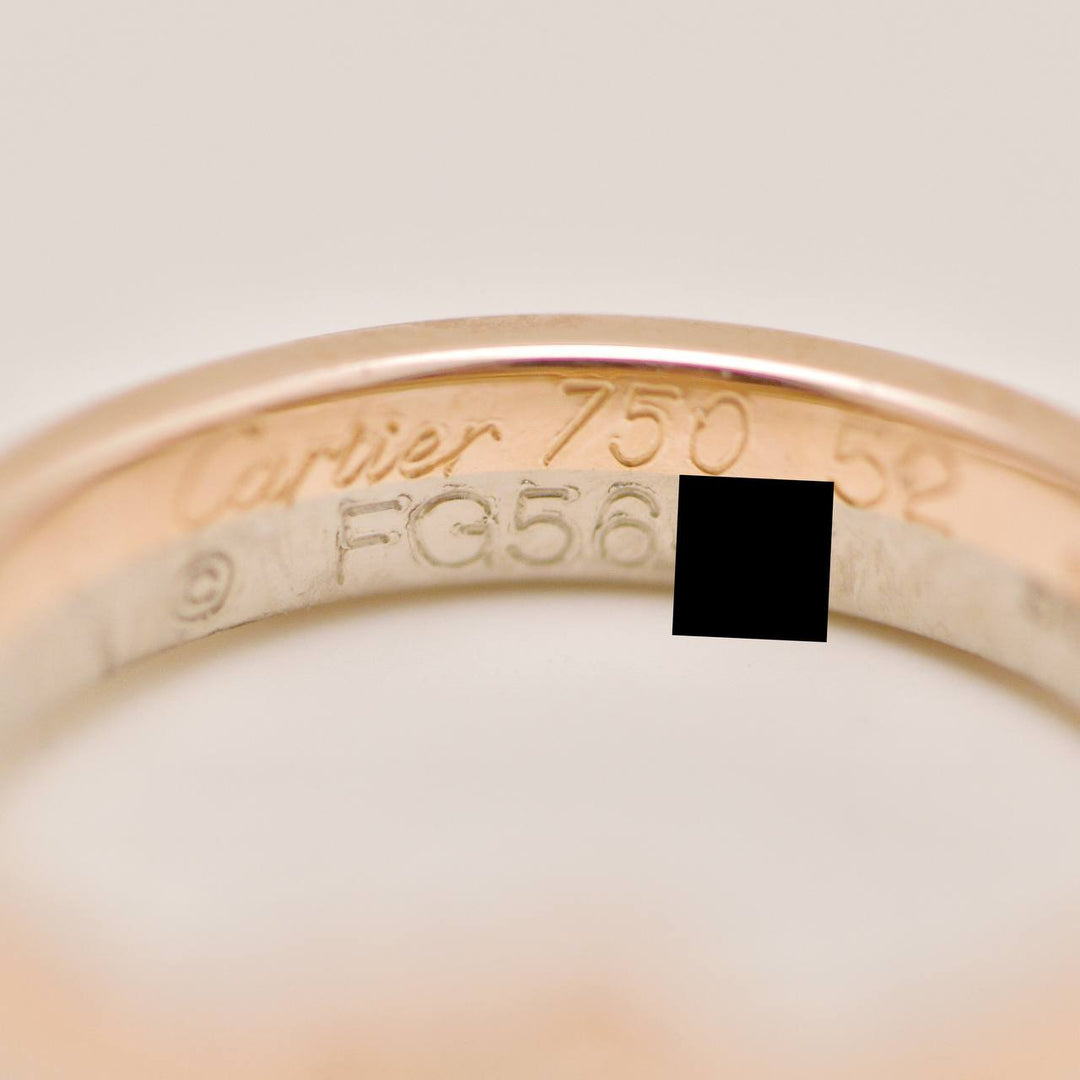 Authentic Second Hand Cartier Double Heart Ring 18K White Rose Gold