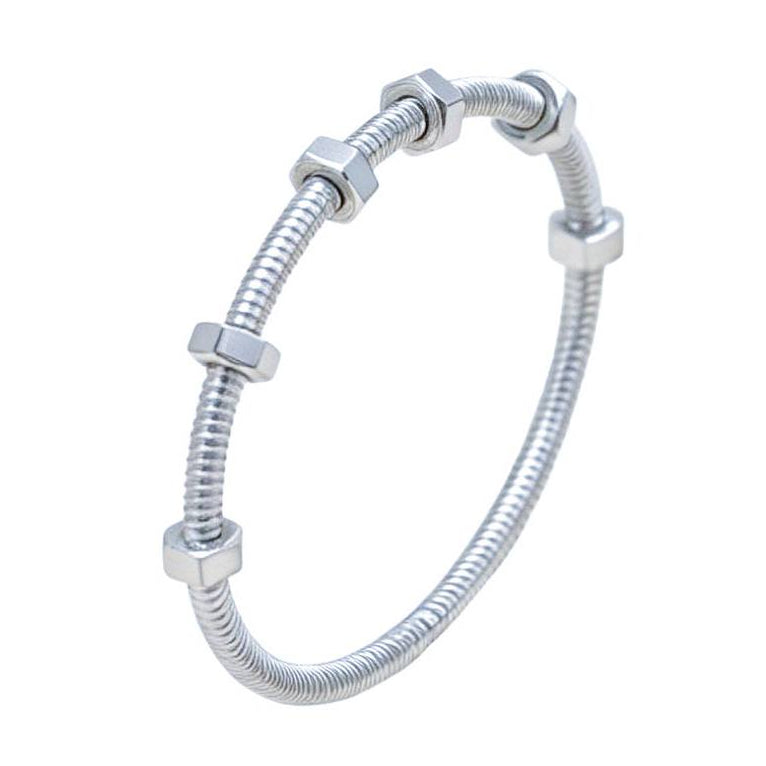 Preloved Authentic Cartier Ecrou de Cartier Bracelet 18K White Gold Size 16