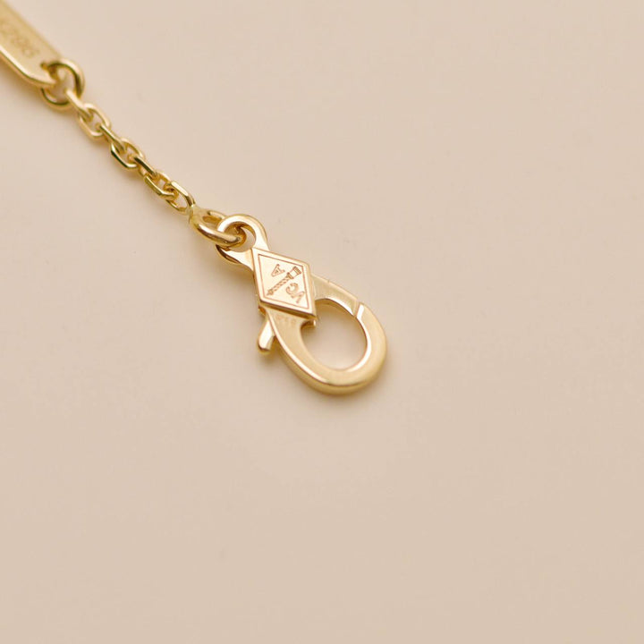 Authentic Preloved Van Cleef Vintage Alhambra Pendant Necklace Onyx 18K Yellow Gold