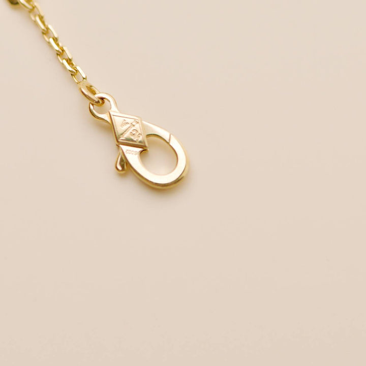 Preloved Authentic Van Cleef Vintage Alhambra Onyx 18K Yellow Gold Pendant Necklace