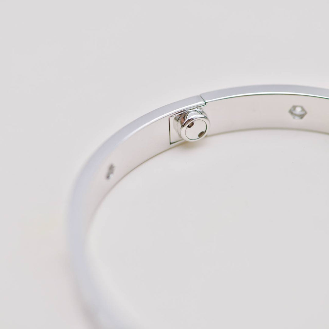 Authentic Cartier Love Bracelet Classic Model 10 Diamond 18K White Gold