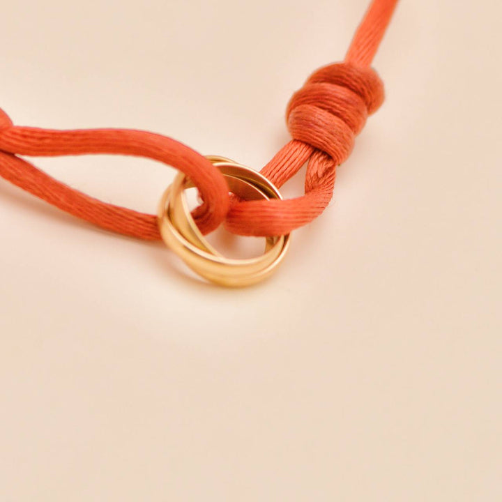 Authentic Cartier Trinity Cord Bracelet 18K Rose Gold
