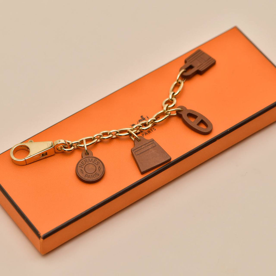 Hermès Barenia Olga Amulette Fauve Gold Bag Charm