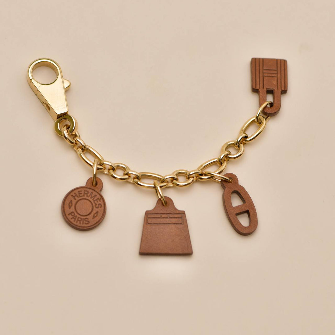Hermès Barenia Olga Amulette Fauve Gold Bag Charm