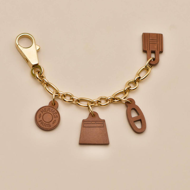 Hermès Barenia Olga Amulette Fauve Gold Bag Charm